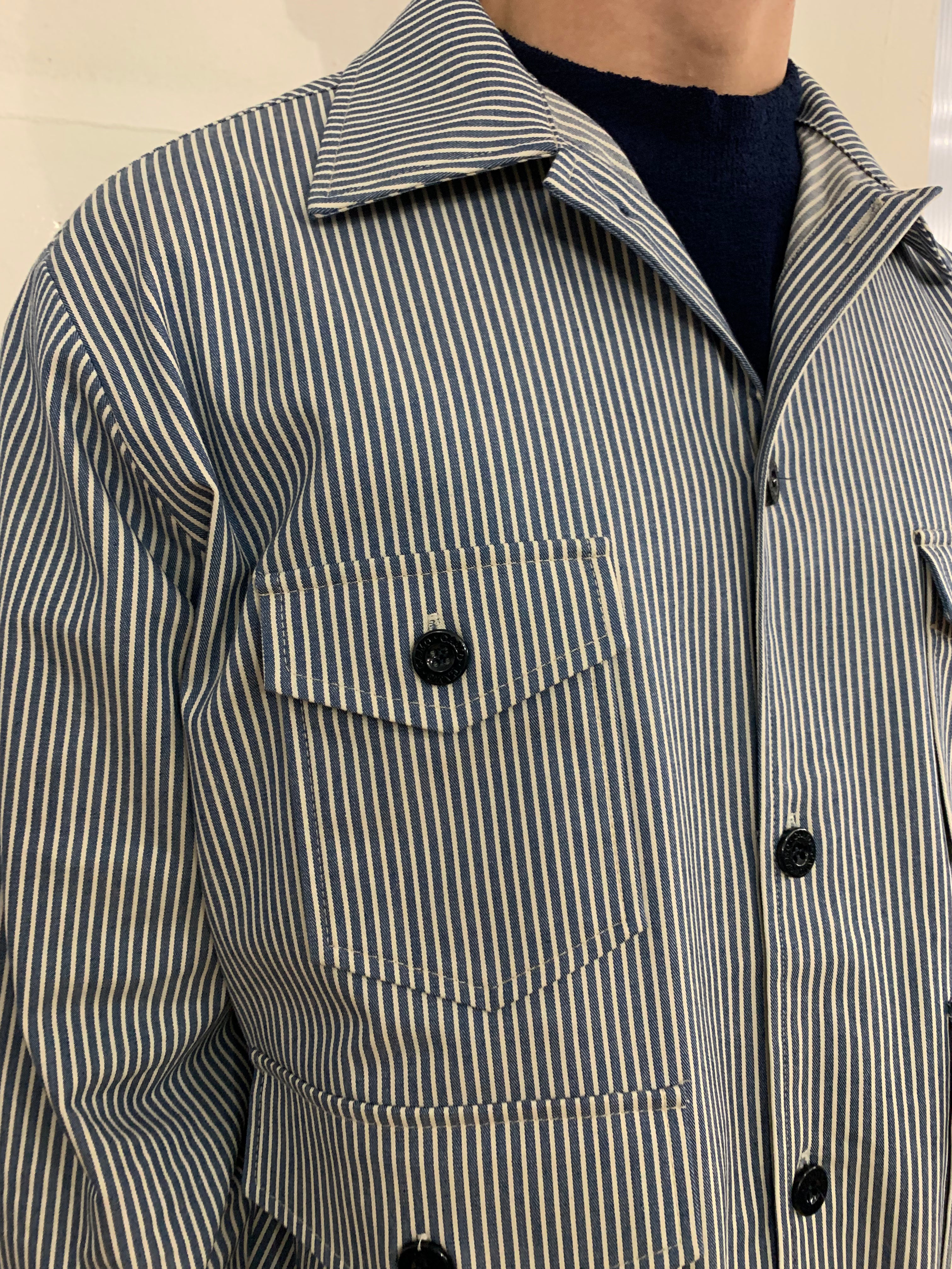 ARCHER – NEW LIMA 4X4 JACKET - Cotton Indaco Stripe Navy