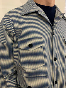 ARCHER – NEW LIMA 4X4 JACKET - Cotton Indaco Stripe Navy