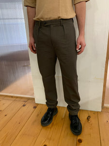 COMANCHE - CLASSIC TROUSERS - Seersucker Brown