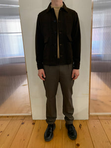 BROTHER OF BALIO - JACKET SHIRT - Wool & Cotton Trama Brown