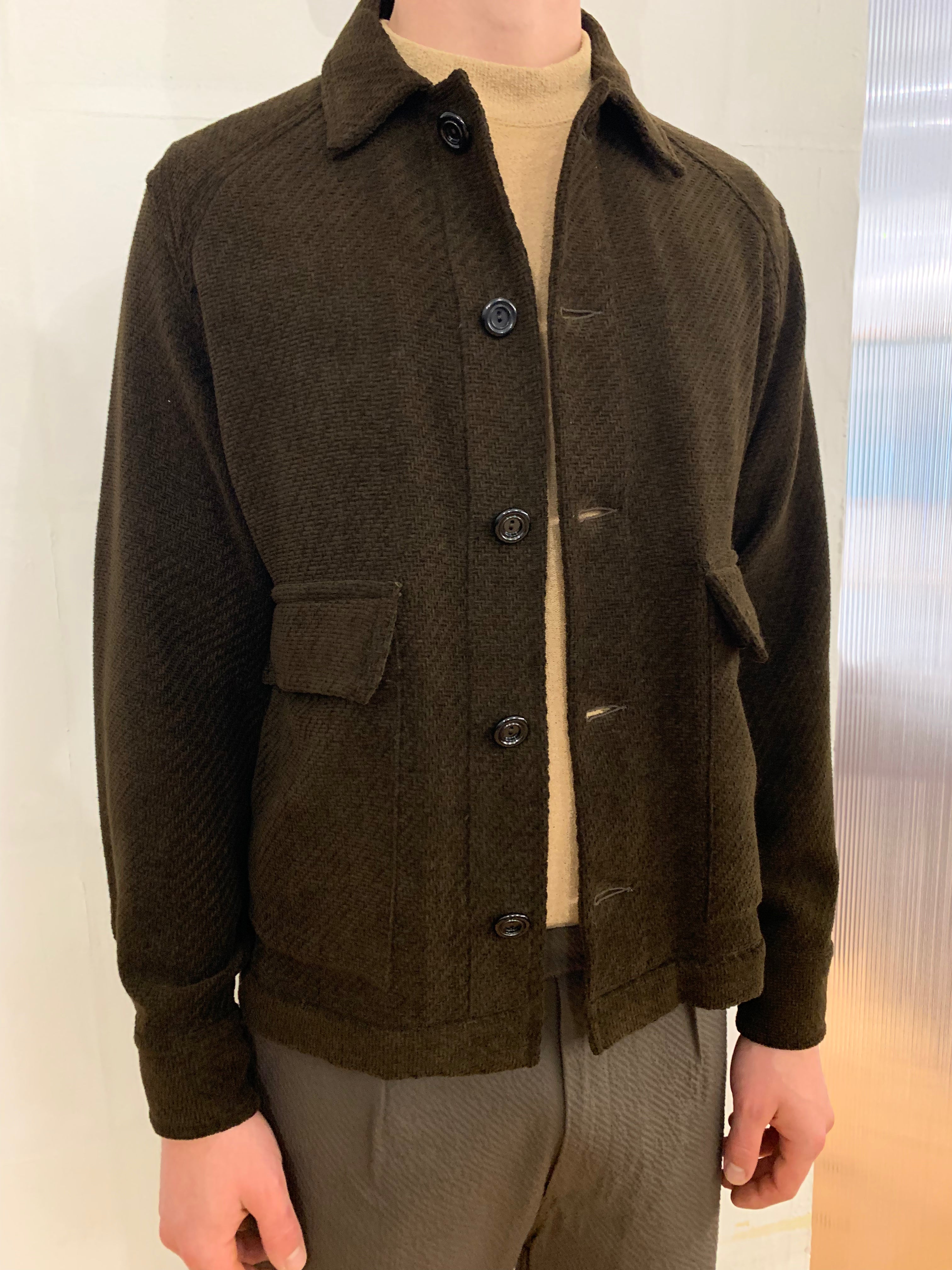 BROTHER OF BALIO - JACKET SHIRT - Wool & Cotton Trama Brown