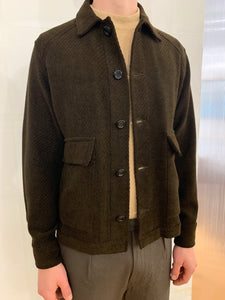 BROTHER OF BALIO - JACKET SHIRT - Wool & Cotton Trama Brown