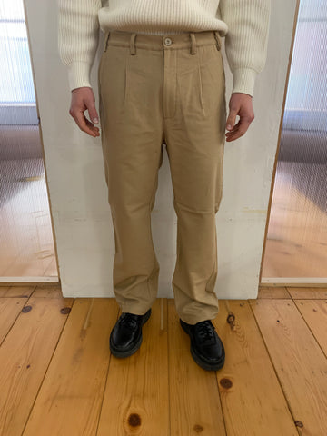 SPECTACULAR BID - AIR TROUSERS - Moleskine Cotton Sand