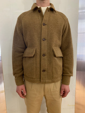 BROTHER OF BALIO - JACKET SHIRT - Boiled H.Wool Camel