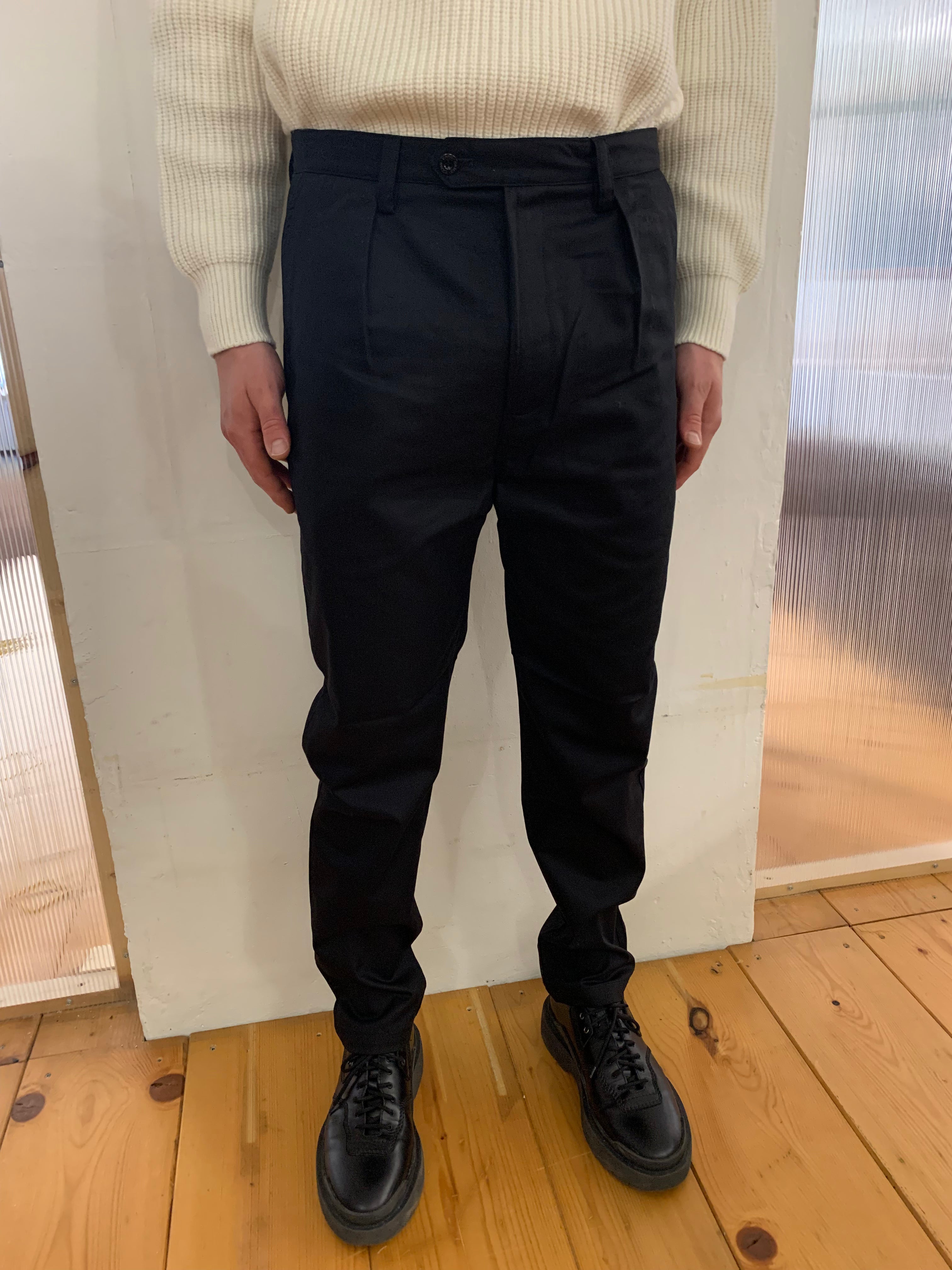 COMANCHE - CLASSIC TROUSERS - Massawa Cotton Black