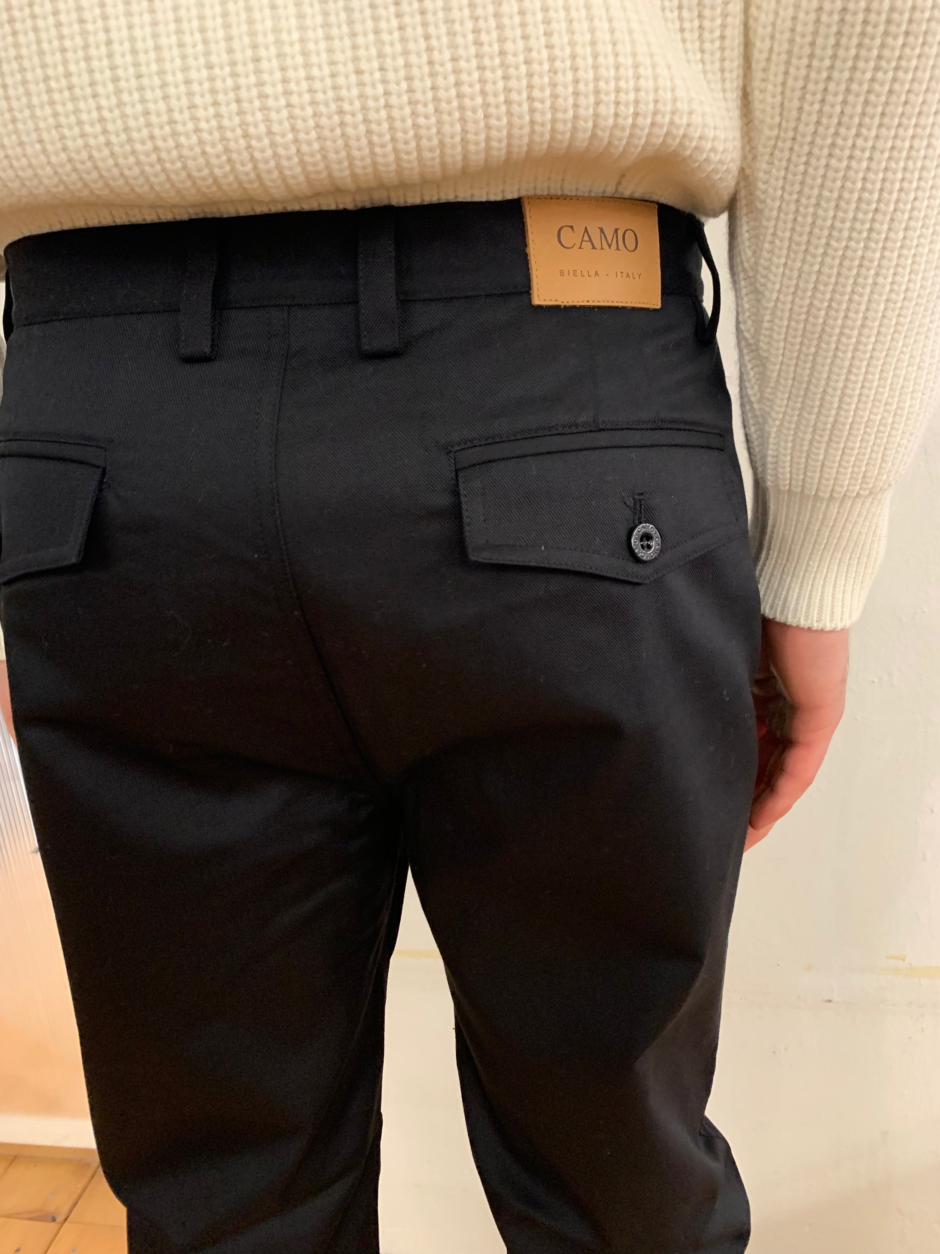 COMANCHE - CLASSIC TROUSERS - Massawa Cotton Black