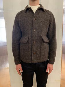 BROTHER OF BALIO - JACKET SHIRT - Boiled H.Wool Brown