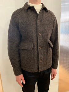 BROTHER OF BALIO - JACKET SHIRT - Boiled H.Wool Brown