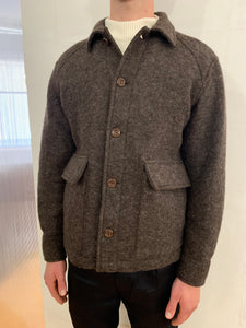 BROTHER OF BALIO - JACKET SHIRT - Boiled H.Wool Brown