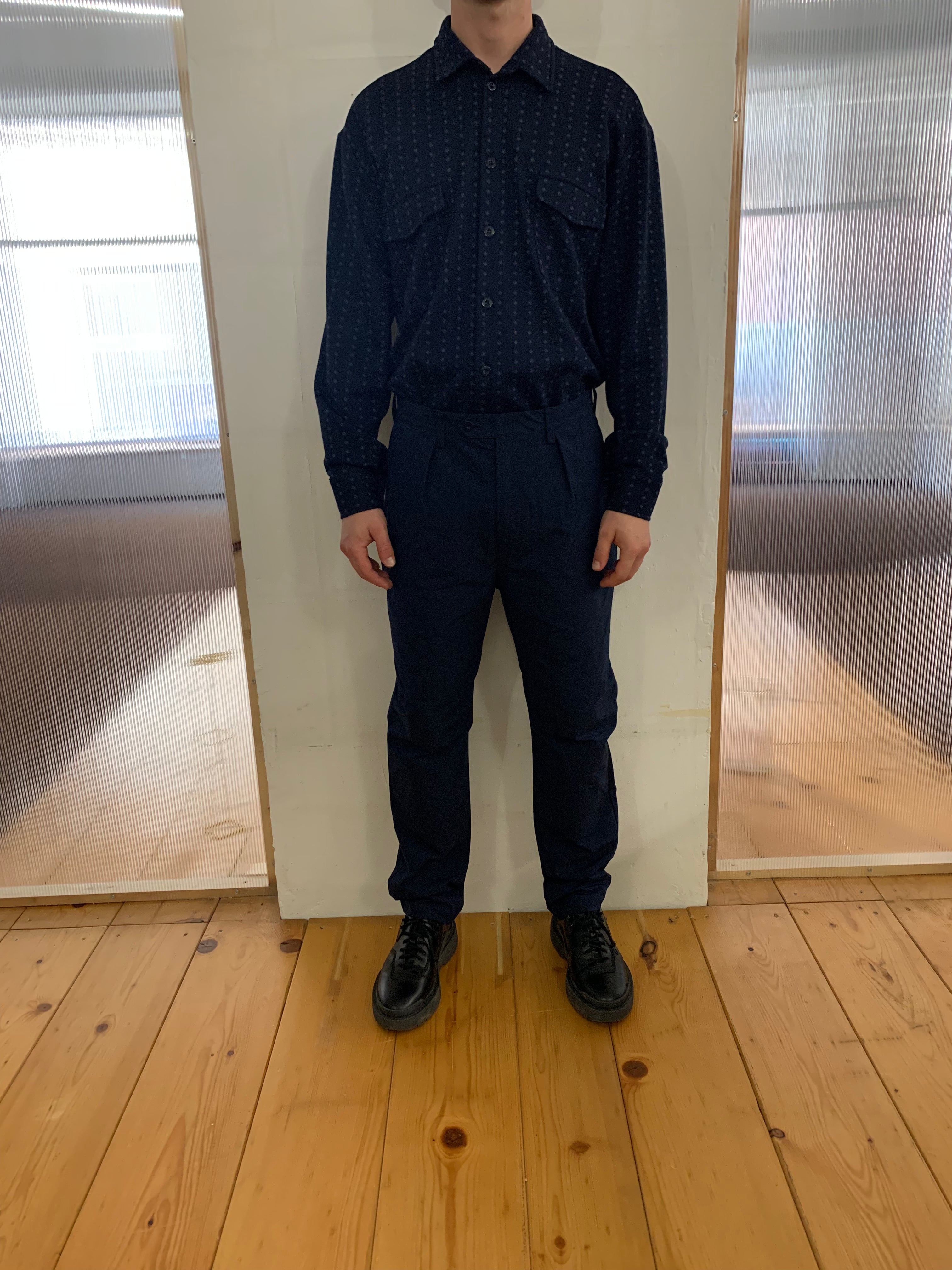 COMANCHE - CLASSIC TROUSERS - Canvas Cotton Navy