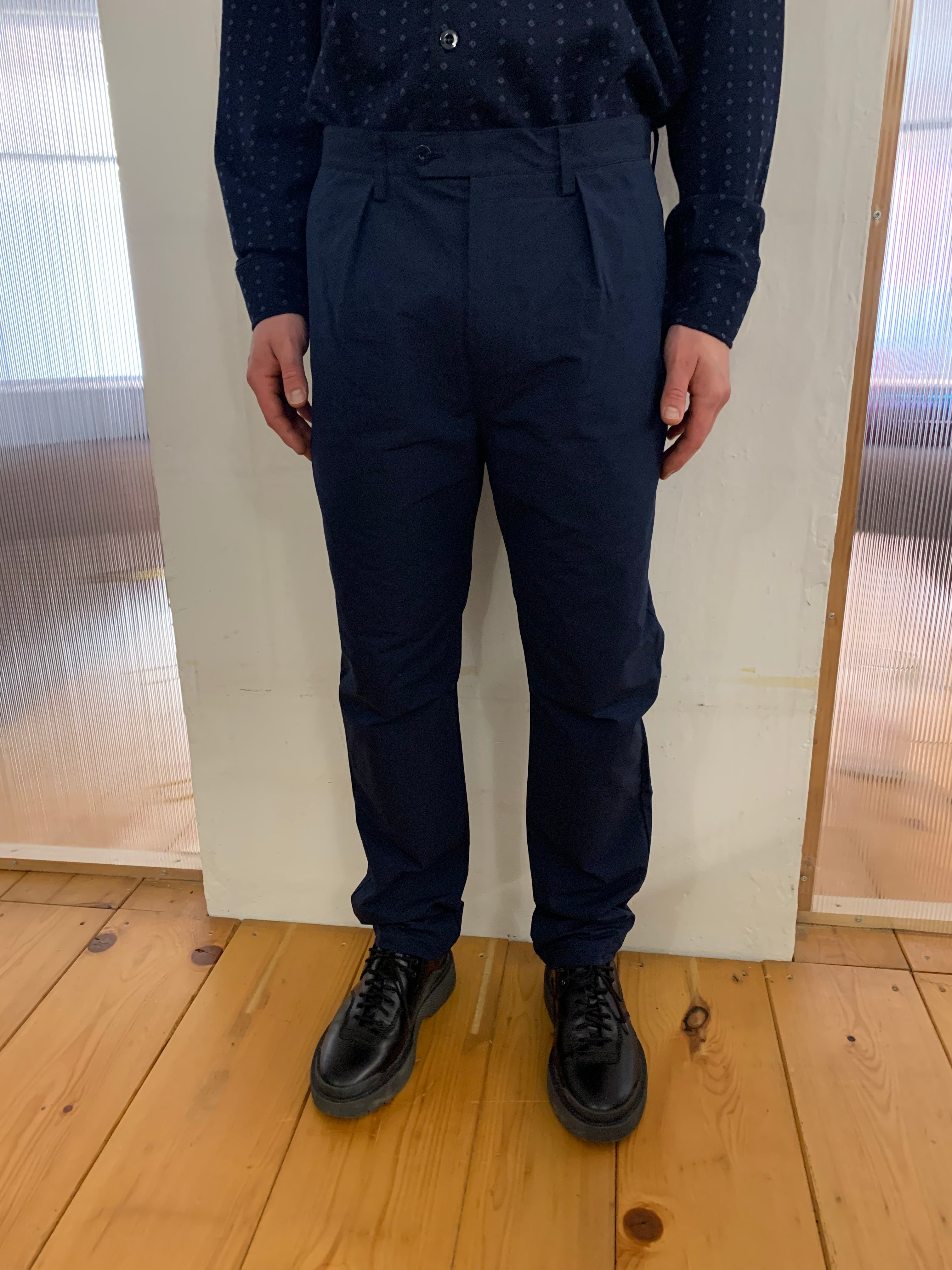COMANCHE - CLASSIC TROUSERS - Canvas Cotton Navy