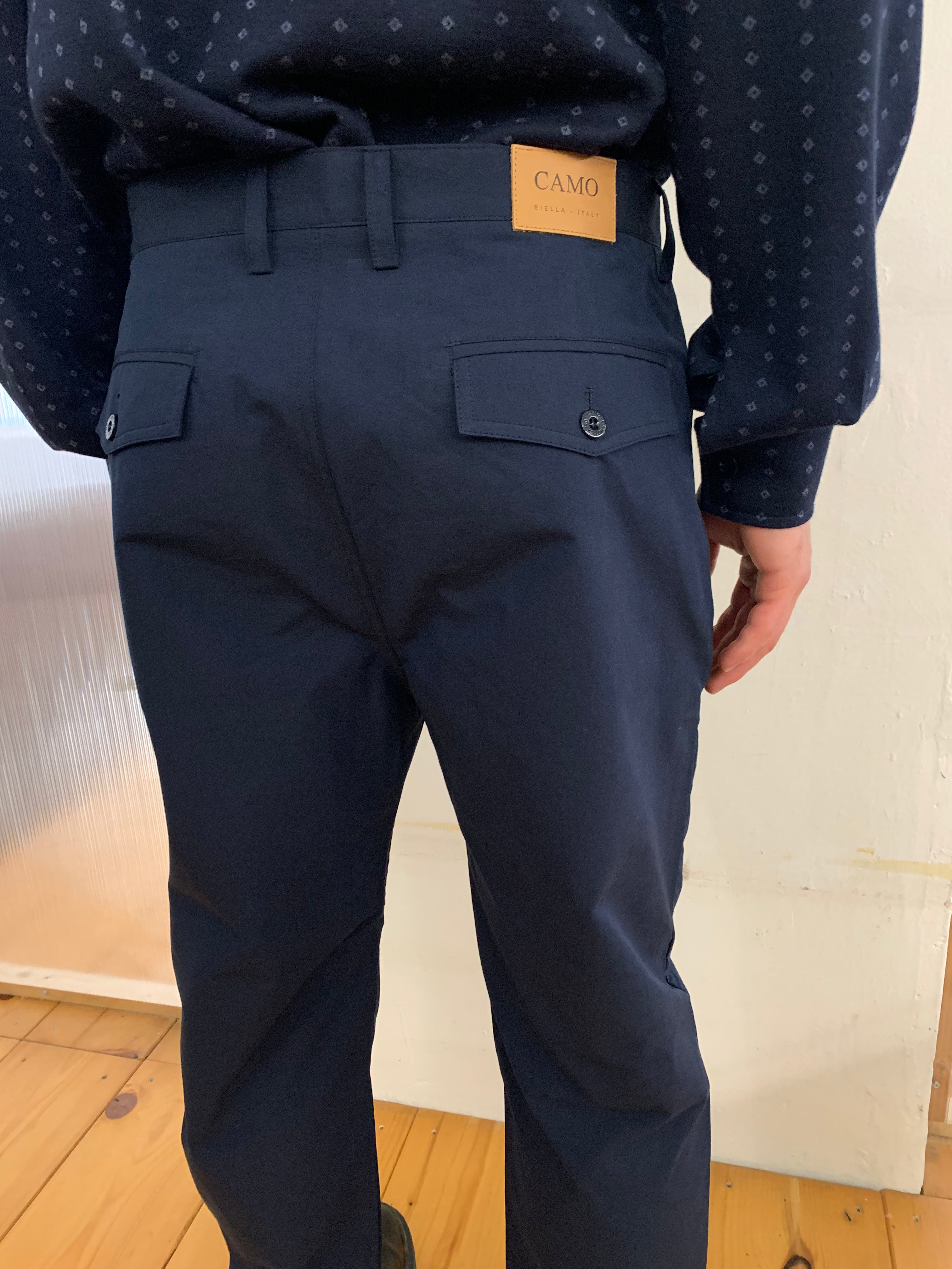 COMANCHE - CLASSIC TROUSERS - Canvas Cotton Navy