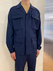 MARENGO - DESERT JACKET - Super Soft Merino Wool Navy-Blu