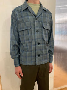 BALIO - JACKET SHIRT - Special Soft Wool Check Light Green