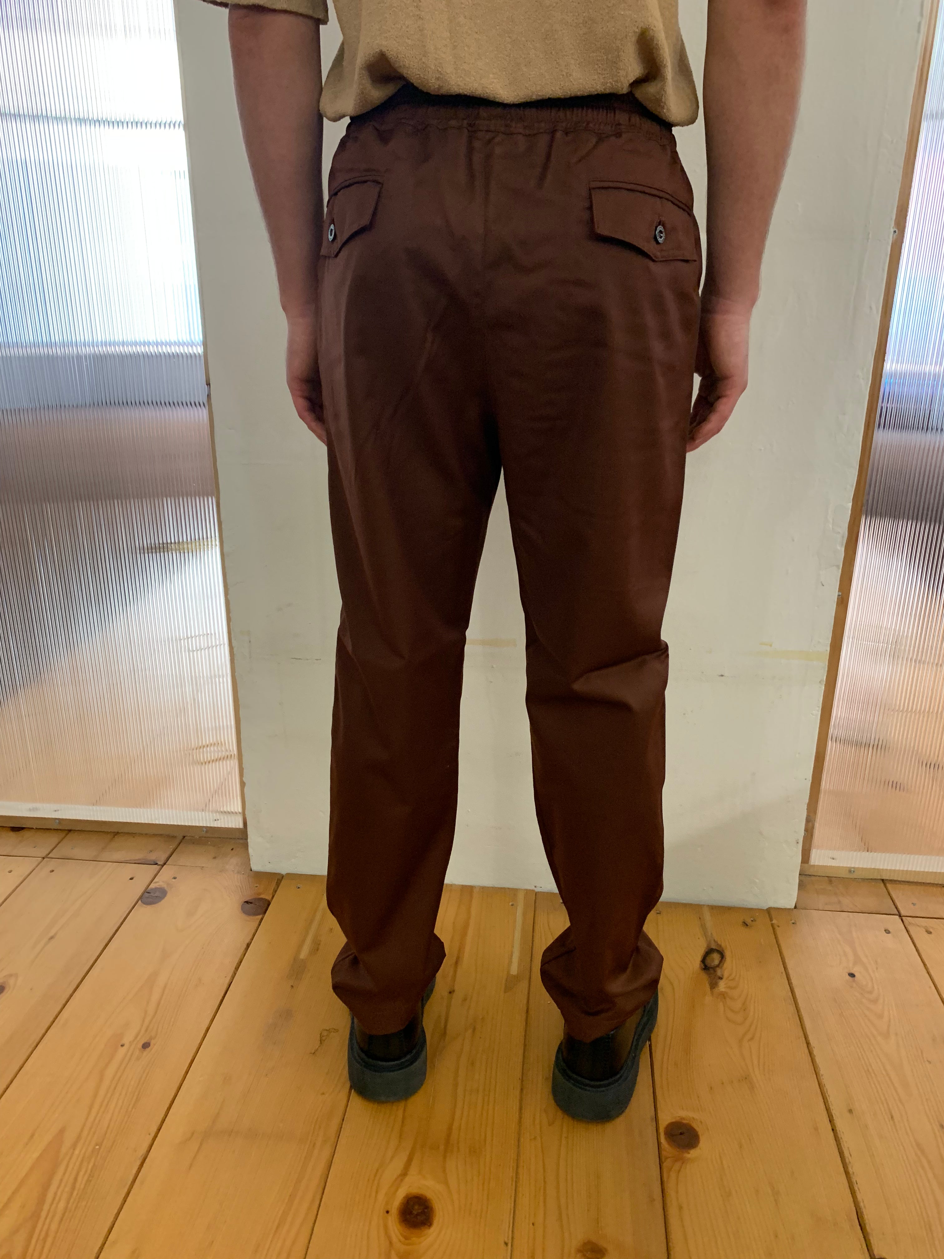 COMANCHE -ECLIPSE - ELASTIC TROUSERS - Soft Wool Bordeaux