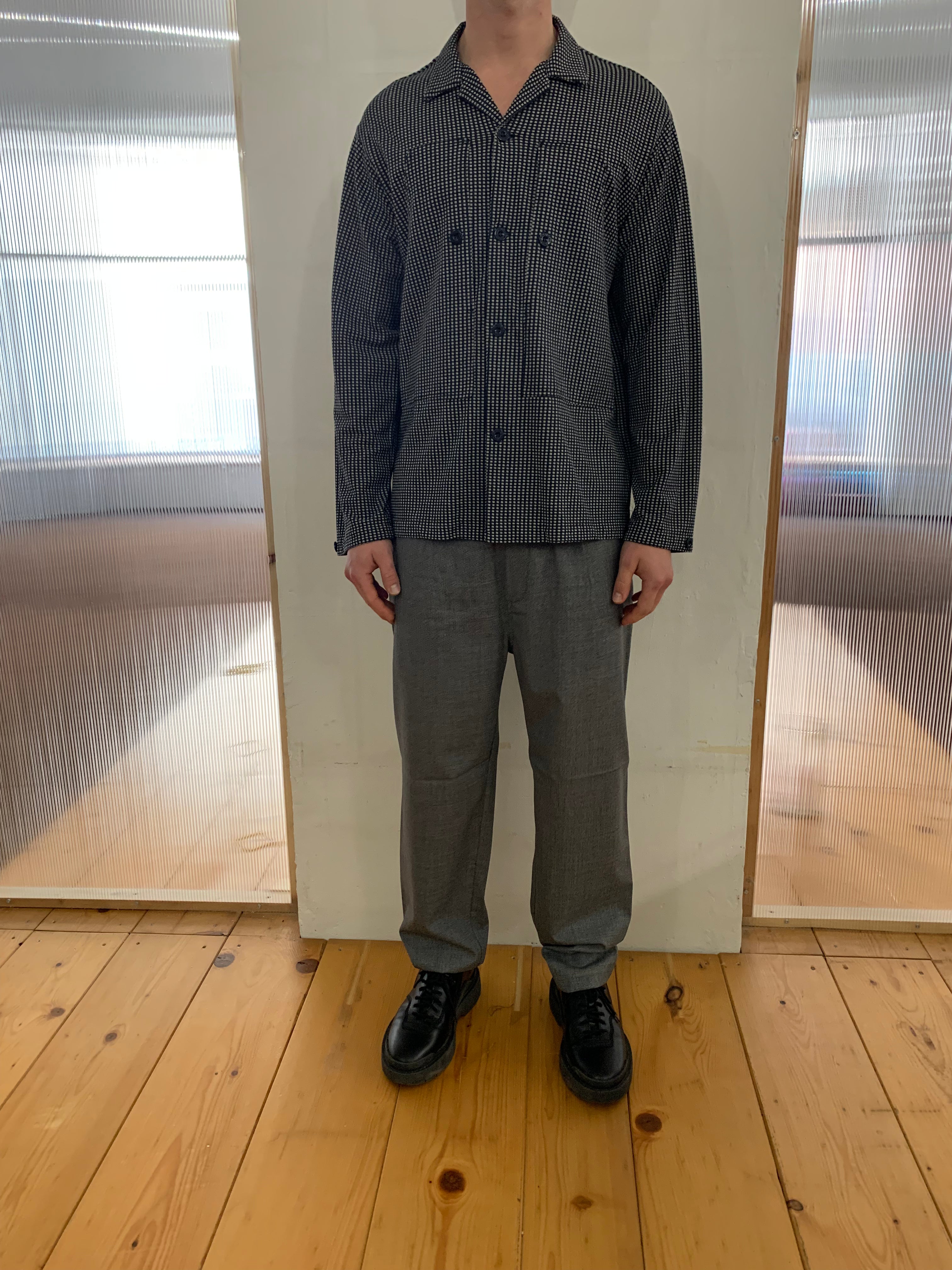 SUNLINE - HAWAII SHIRT - Stretch Square Cotton Navy