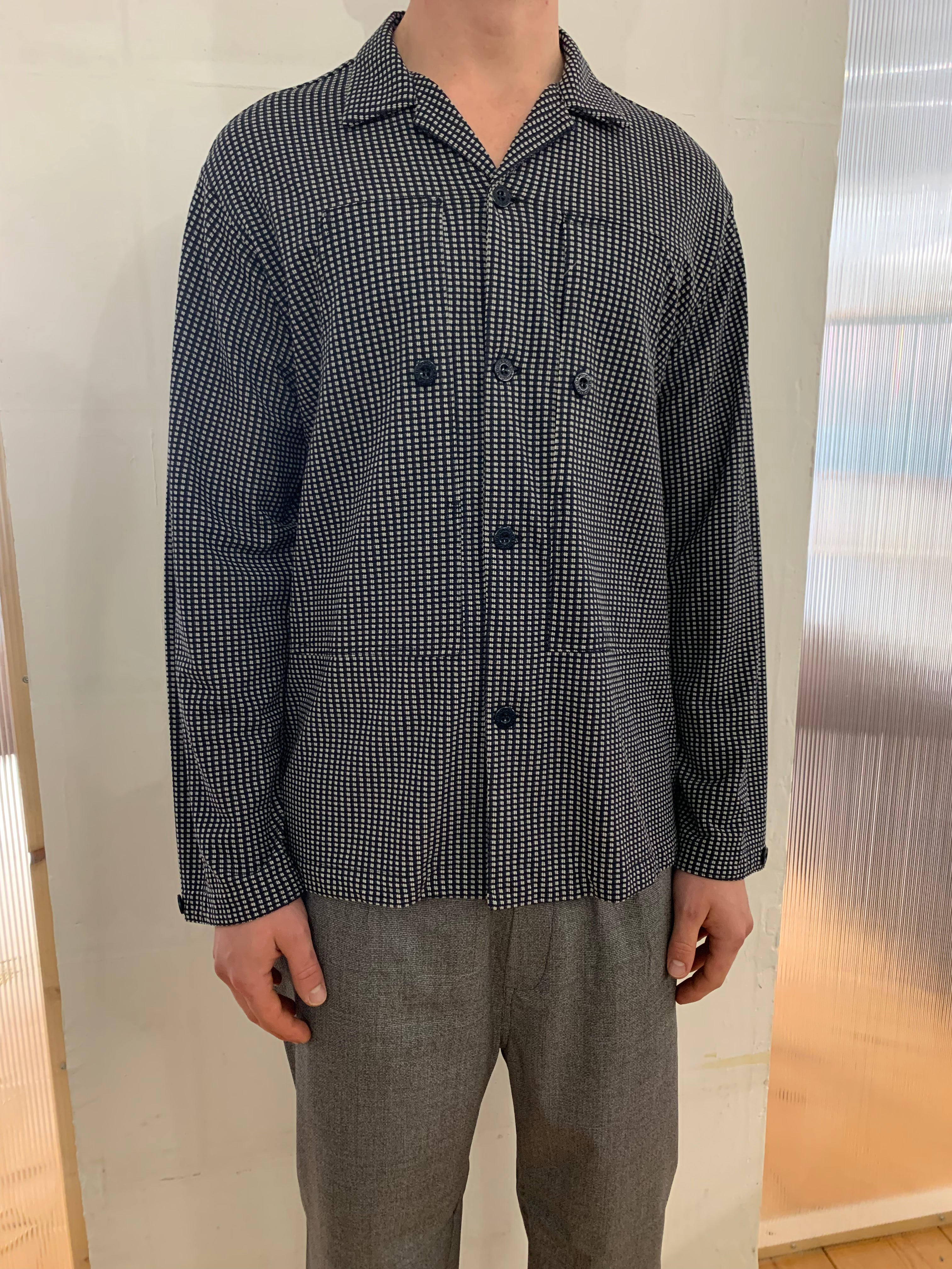 SUNLINE - HAWAII SHIRT - Stretch Square Cotton Navy