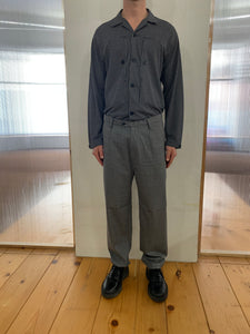 SEABISCUIT - WIDE TROUSERS - Super Soft Merino Wool Grey