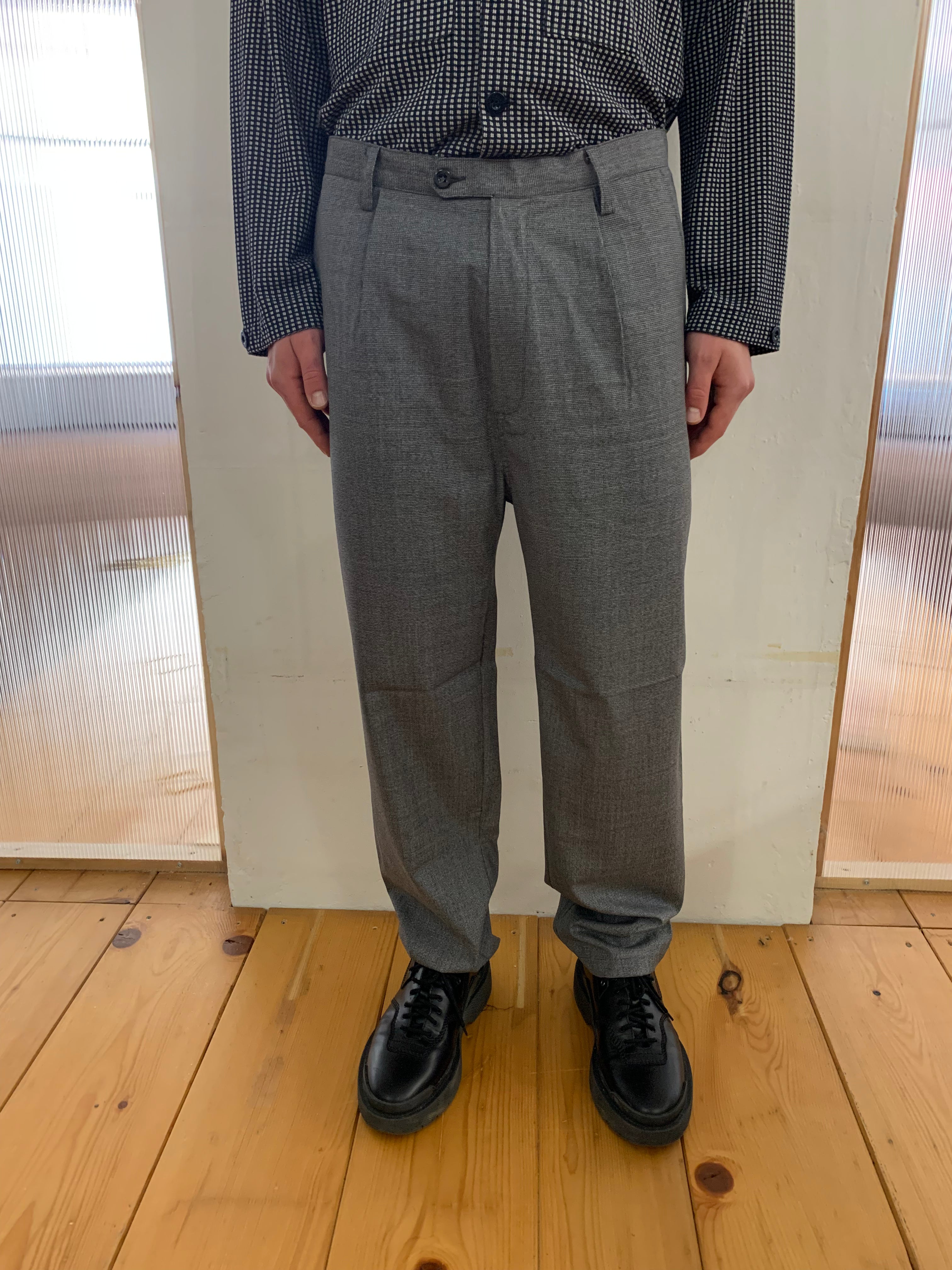SEABISCUIT - WIDE TROUSERS - Super Soft Merino Wool Grey