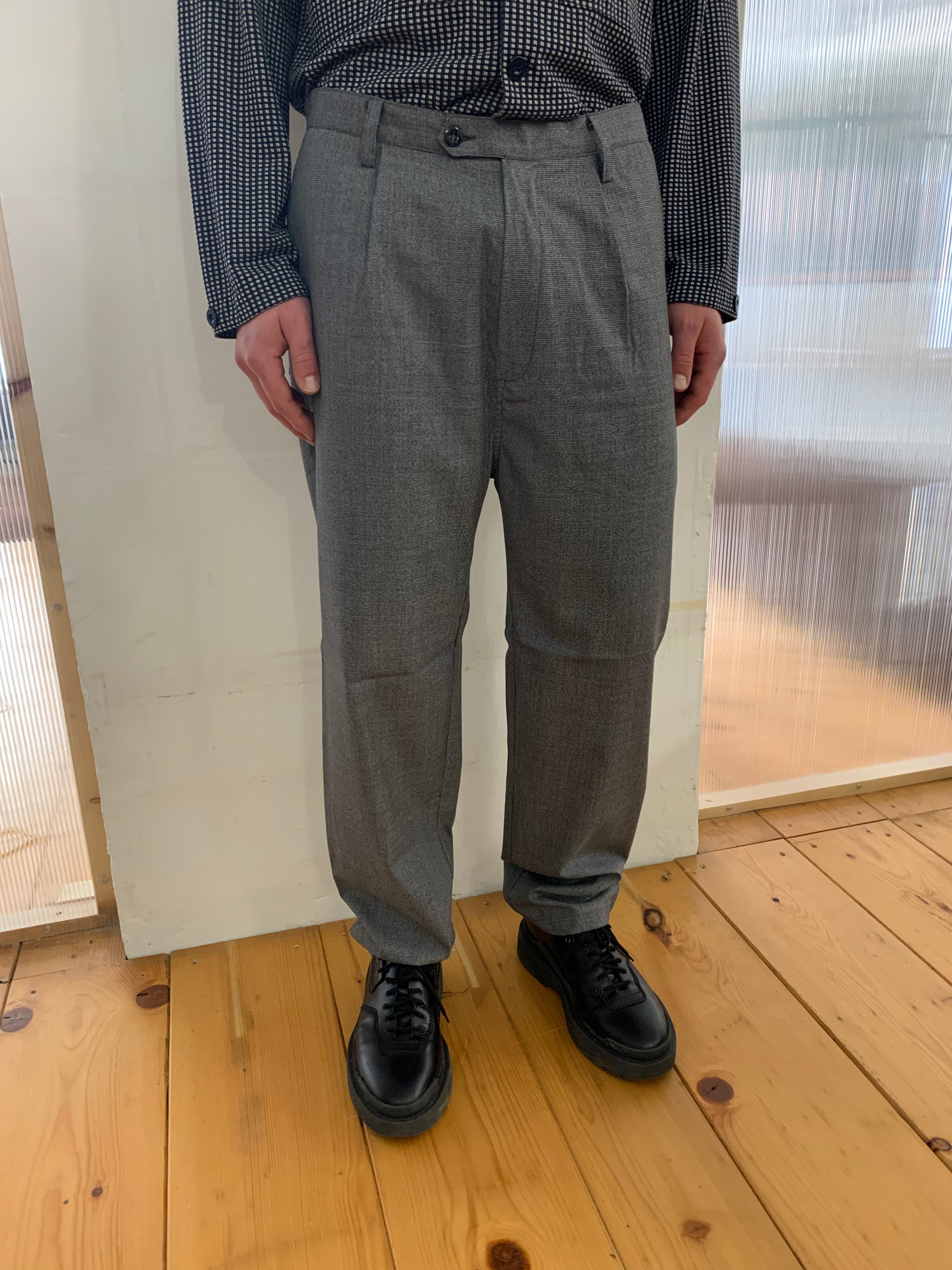 SEABISCUIT - WIDE TROUSERS - Super Soft Merino Wool Grey