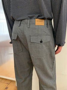 SEABISCUIT - WIDE TROUSERS - Super Soft Merino Wool Grey