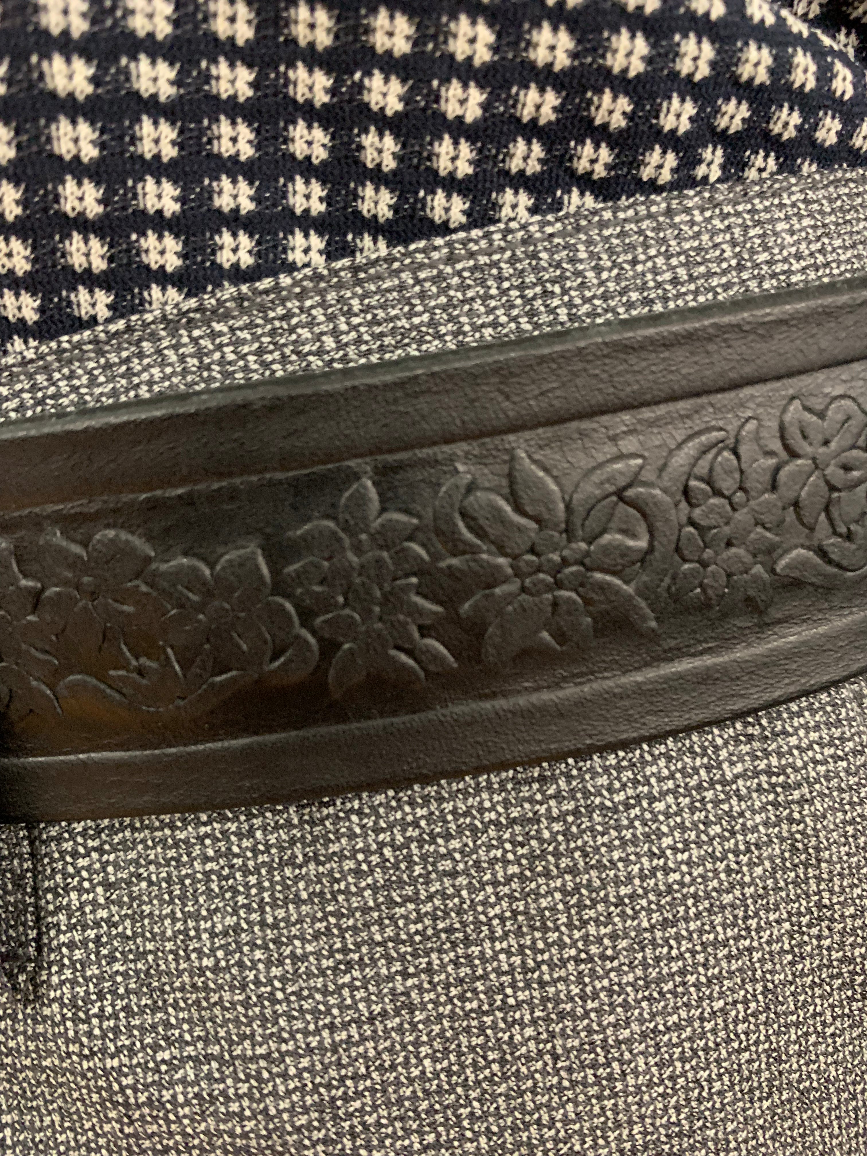 DINAMITE - LEATHER BELT- 100% ITALIAN LEATHER BLACK