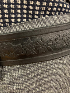 DINAMITE - LEATHER BELT- 100% ITALIAN LEATHER BLACK