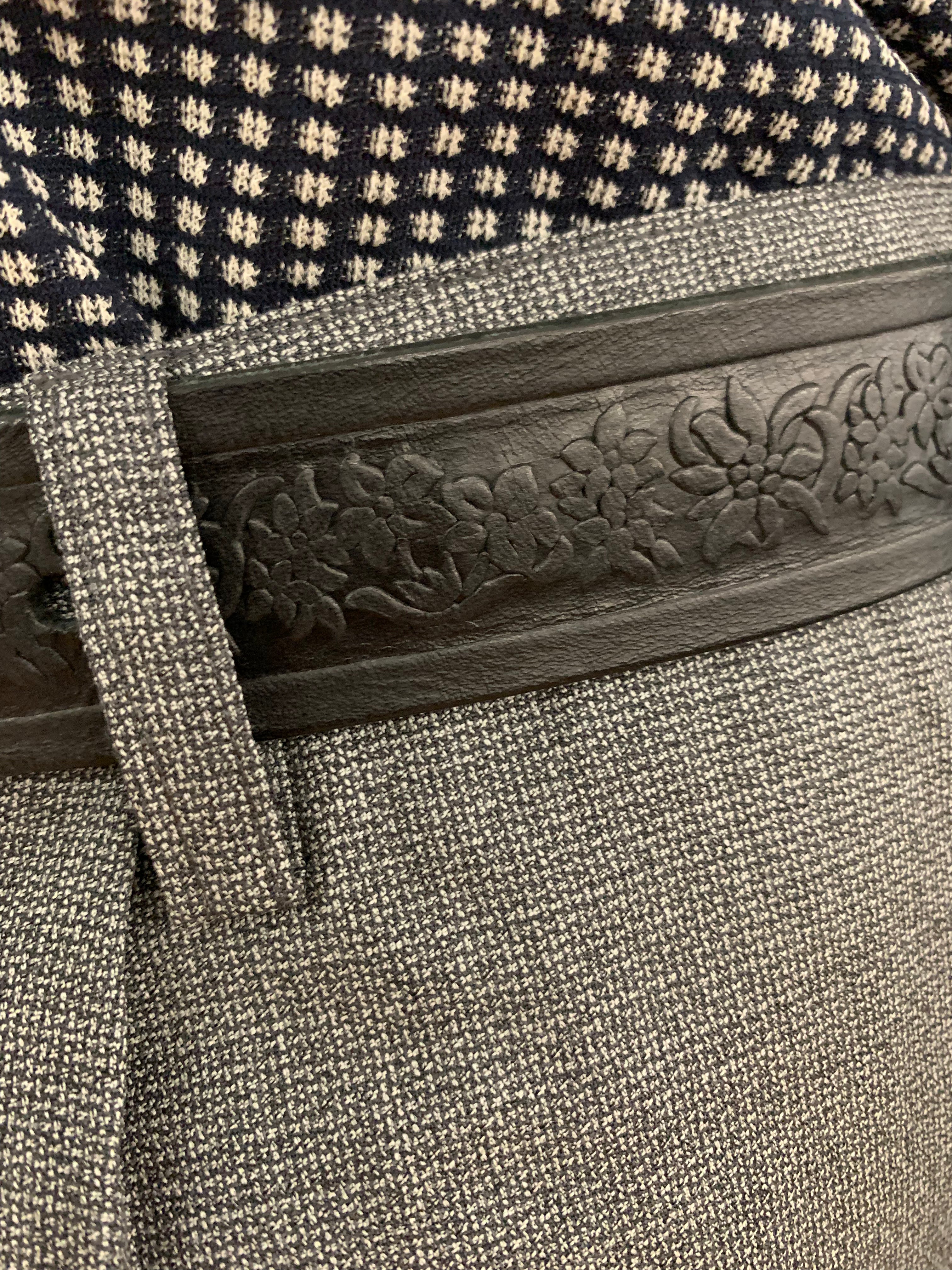 DINAMITE - LEATHER BELT- 100% ITALIAN LEATHER BLACK