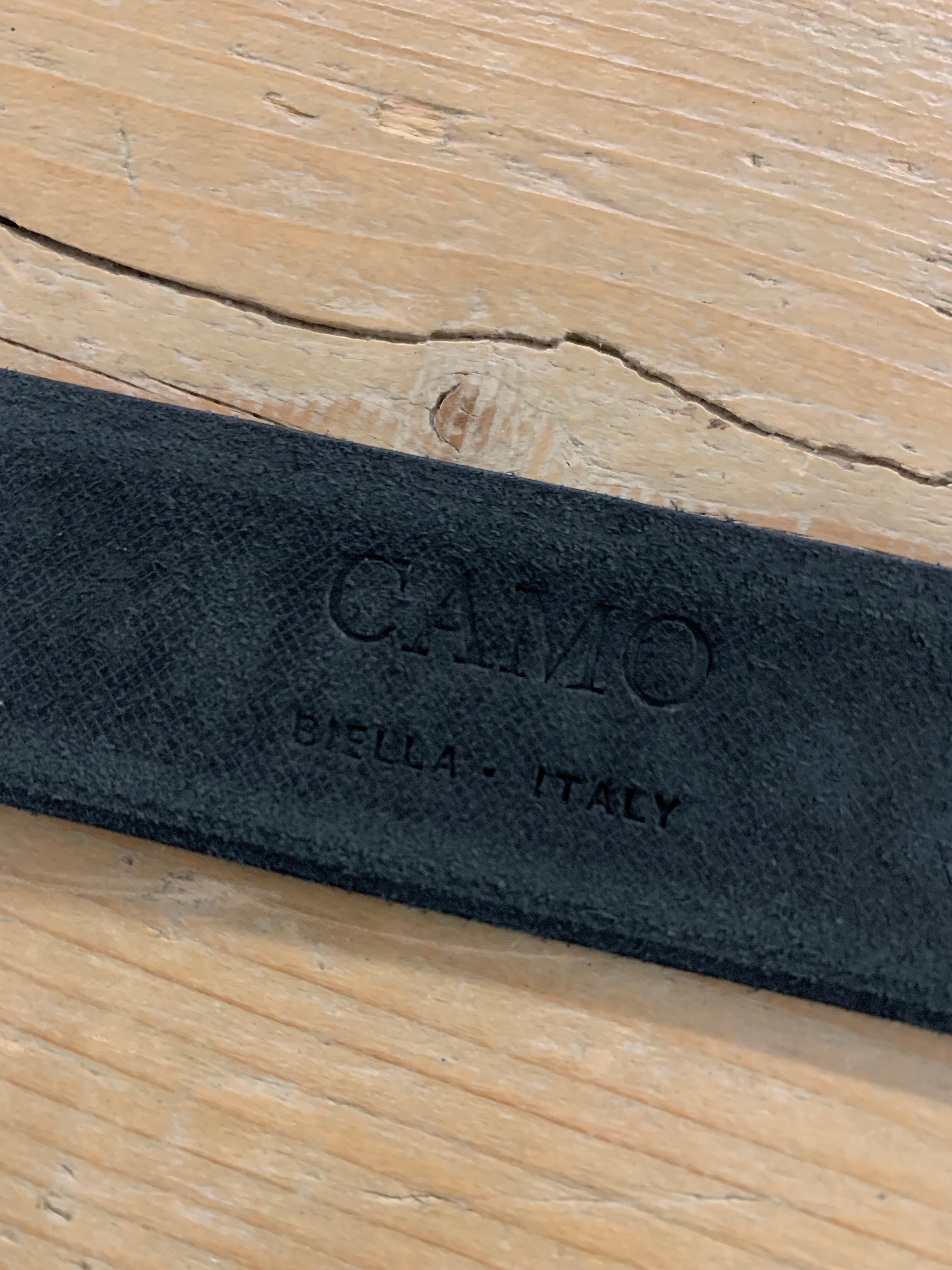 DINAMITE - LEATHER BELT- 100% ITALIAN LEATHER BLACK