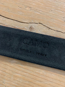 DINAMITE - LEATHER BELT- 100% ITALIAN LEATHER BLACK