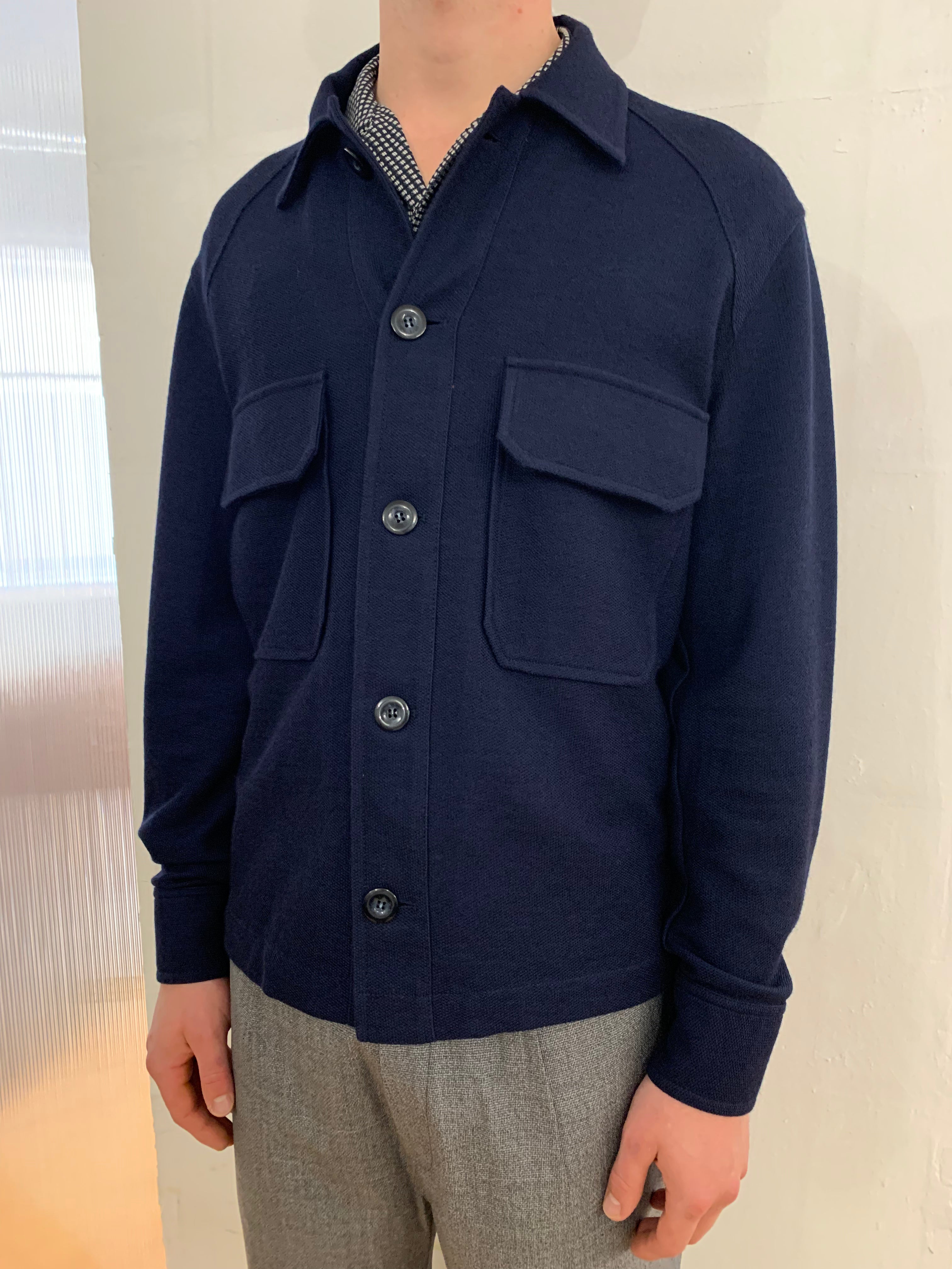 BALIO - JACKET SHIRT - Special Jersey Cotton Navy