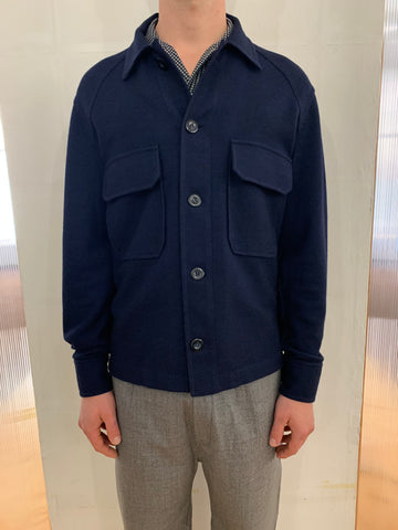 BALIO - JACKET SHIRT - Special Jersey Cotton Navy
