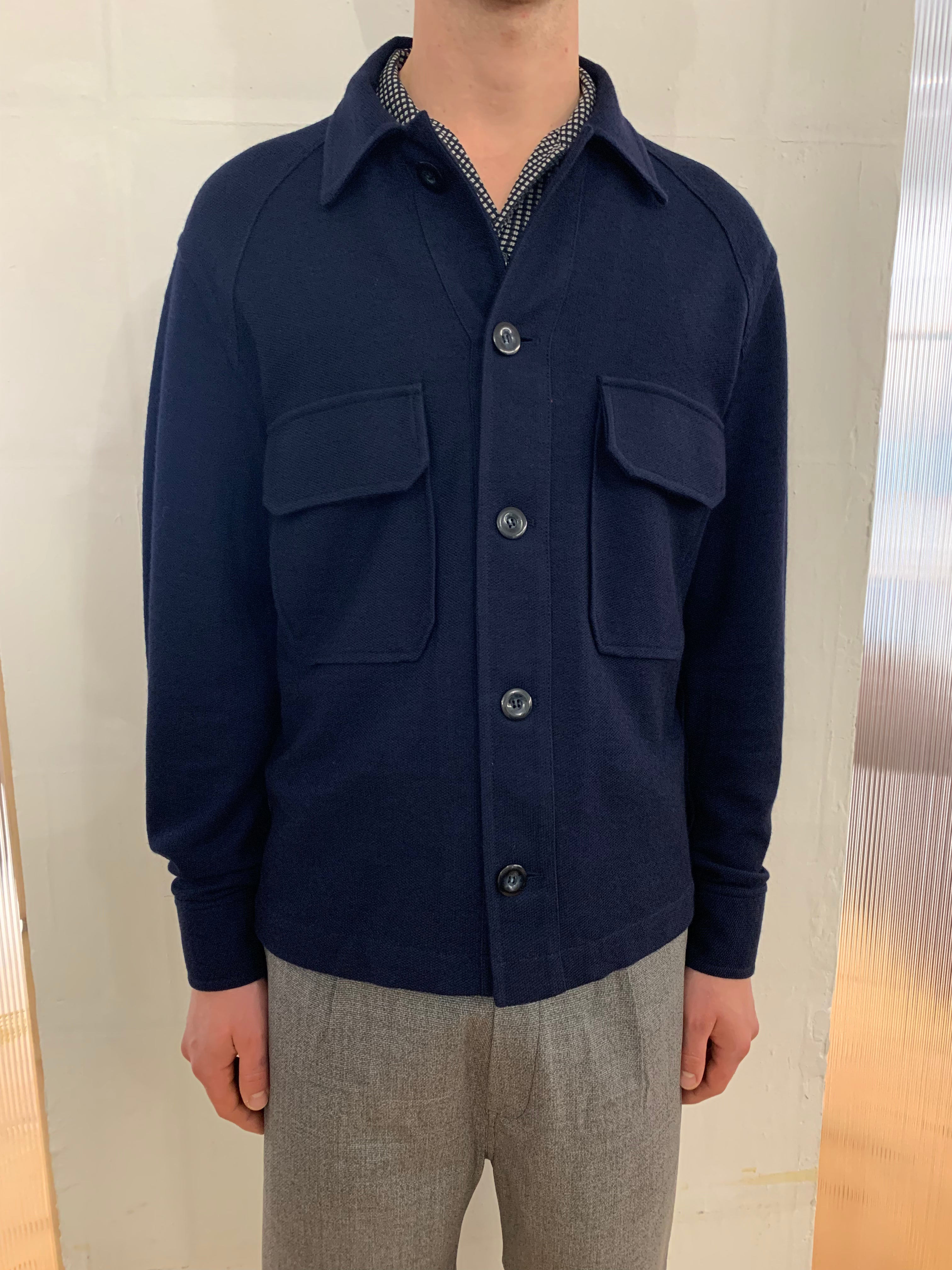 BALIO - JACKET SHIRT - Special Jersey Cotton Navy