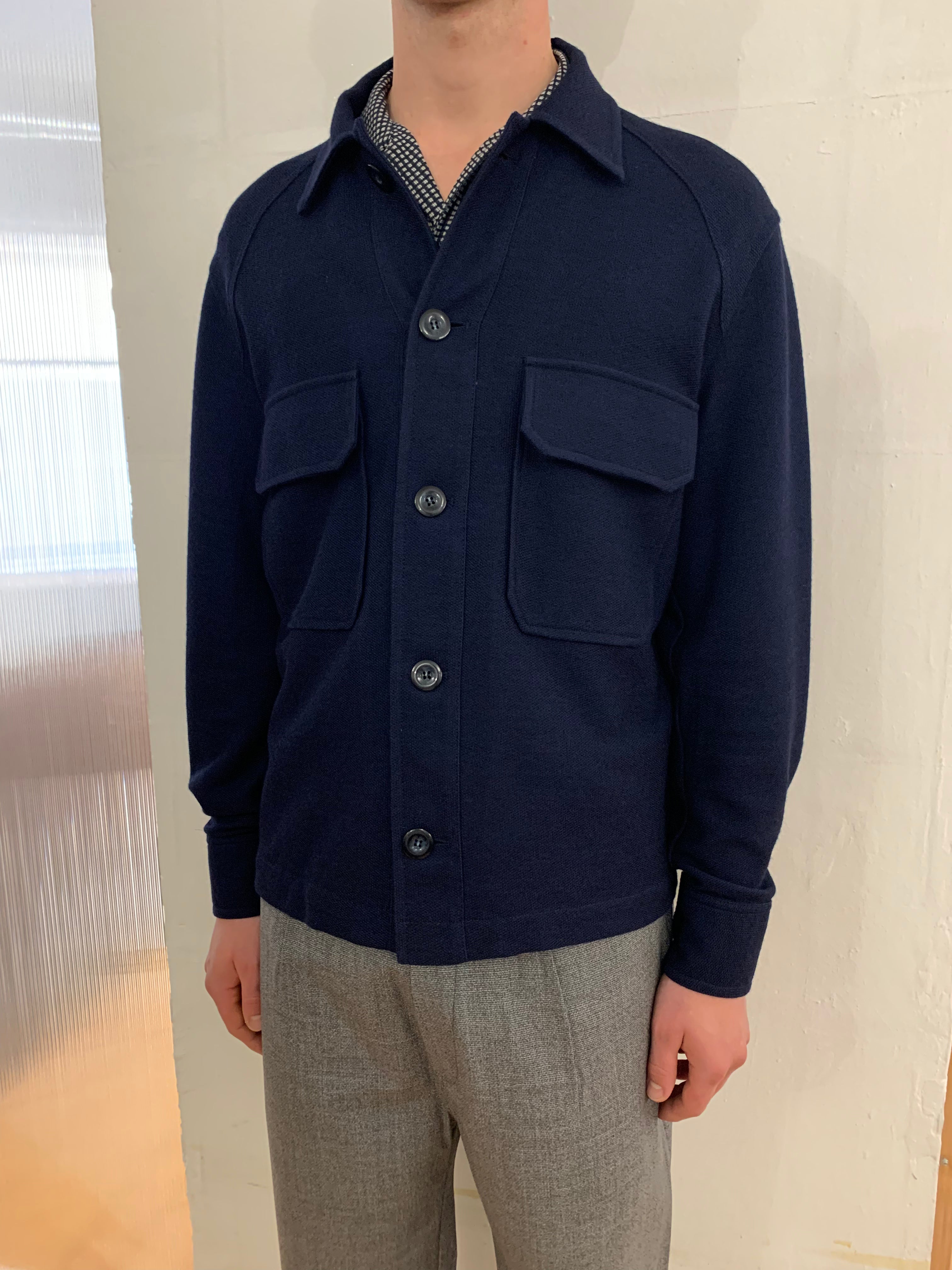 BALIO - JACKET SHIRT - Special Jersey Cotton Navy