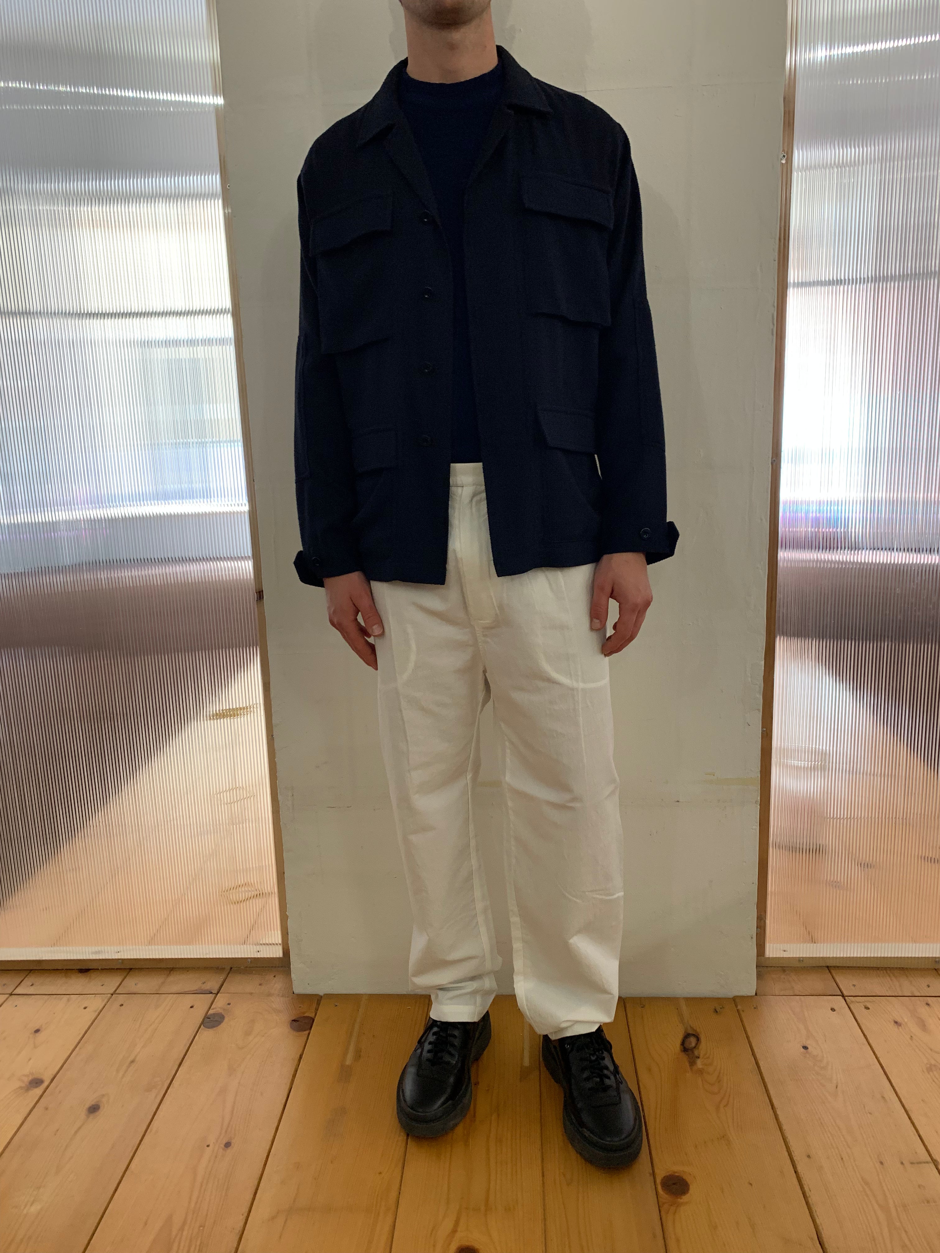 MARENGO - DESERT JACKET - Special Cotton Trama Navy