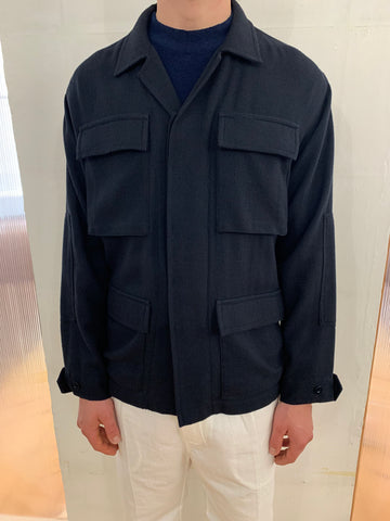 MARENGO - DESERT JACKET - Special Cotton Trama Navy