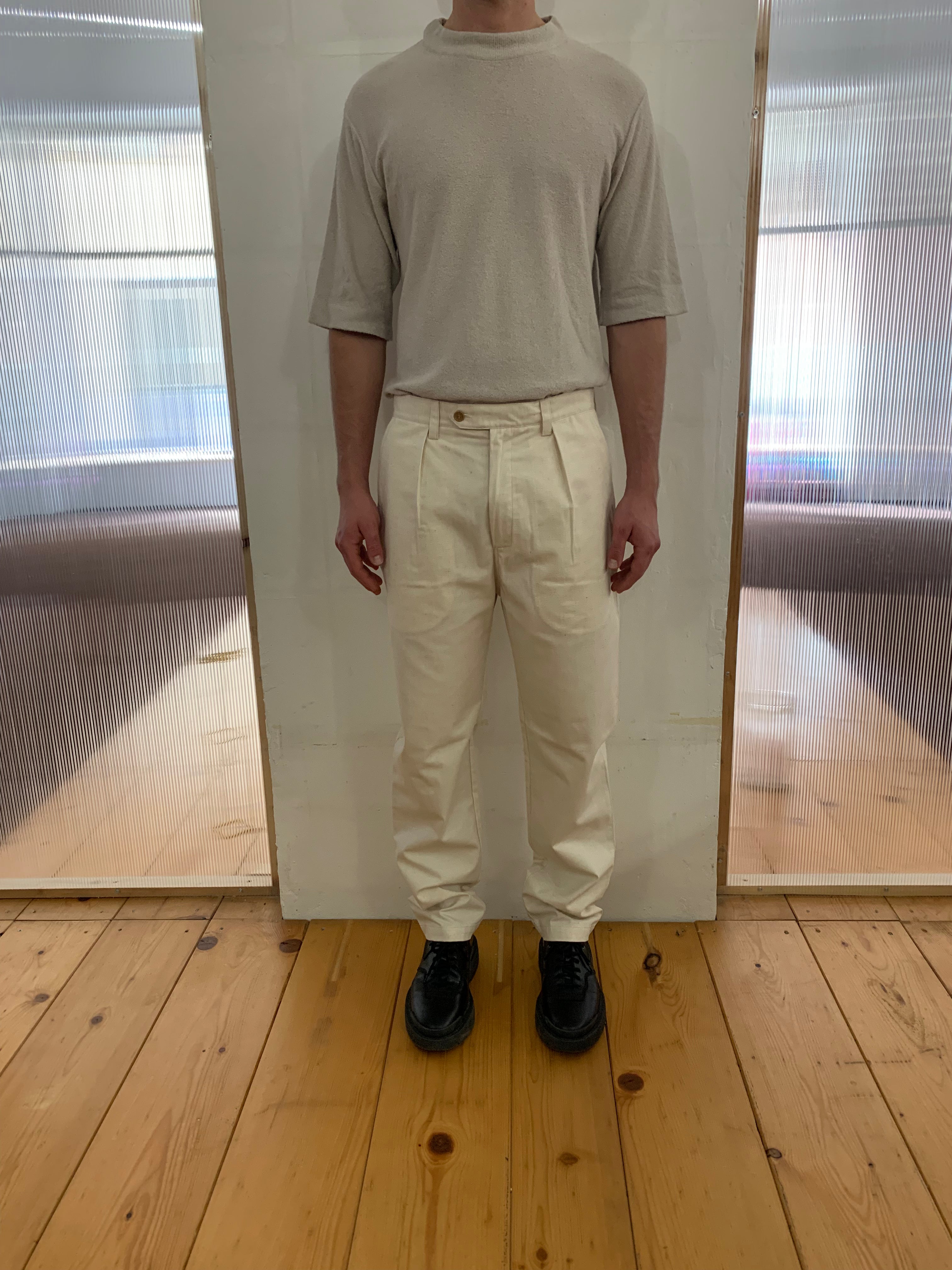 COMANCHE - CLASSIC TROUSERS - Linen Renkum Natural