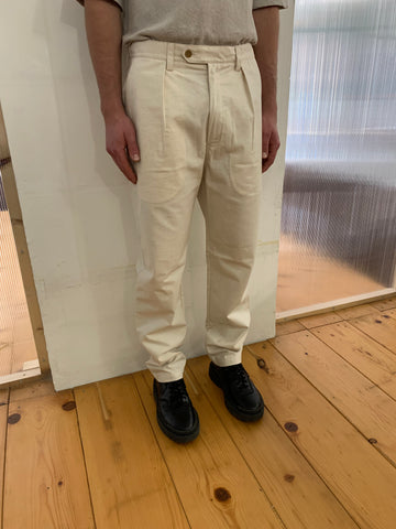COMANCHE - CLASSIC TROUSERS - Linen Renkum Natural