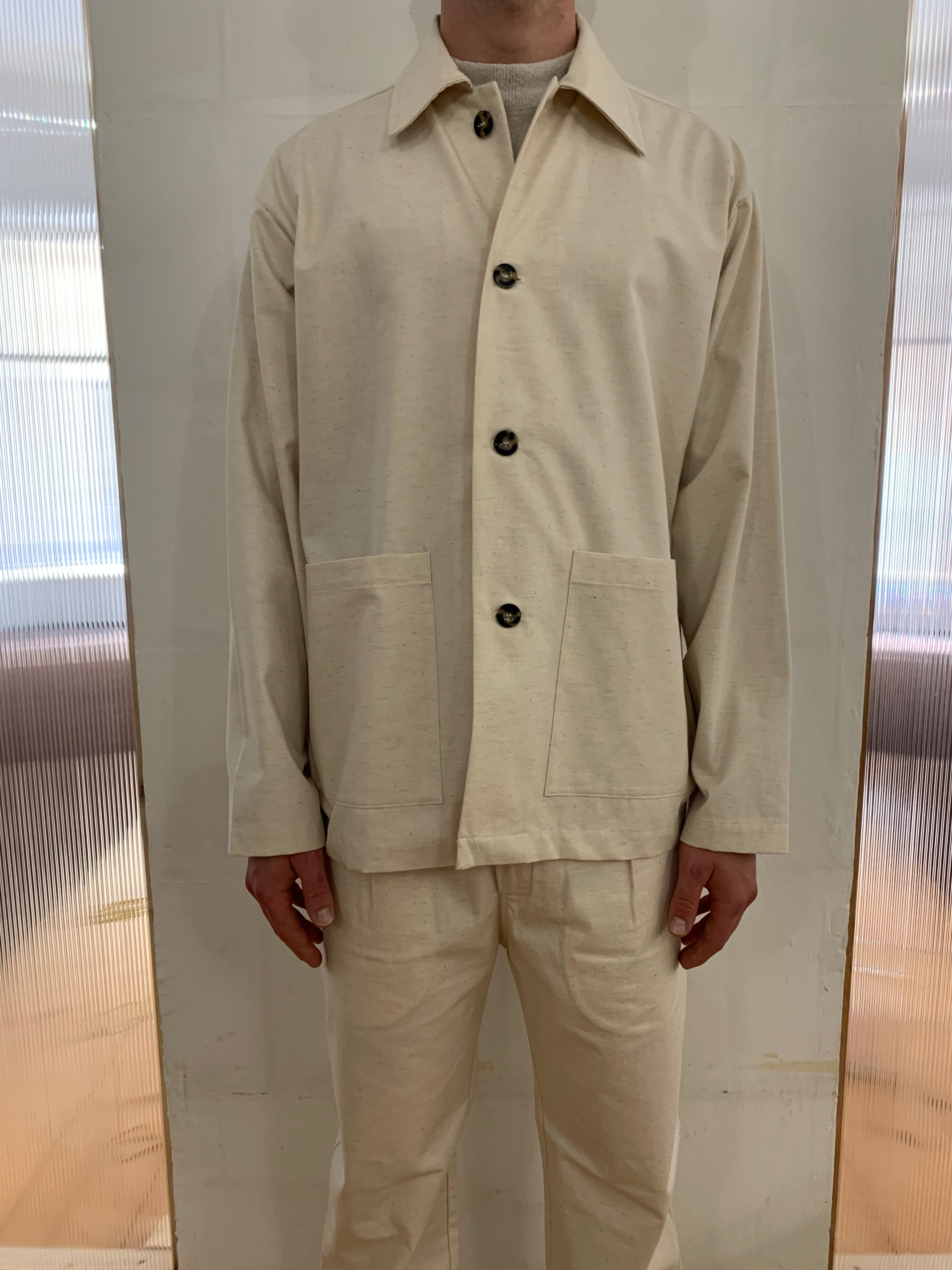 TISSERAND - AIR WIDE JACKET - Cotton Bourette Natural