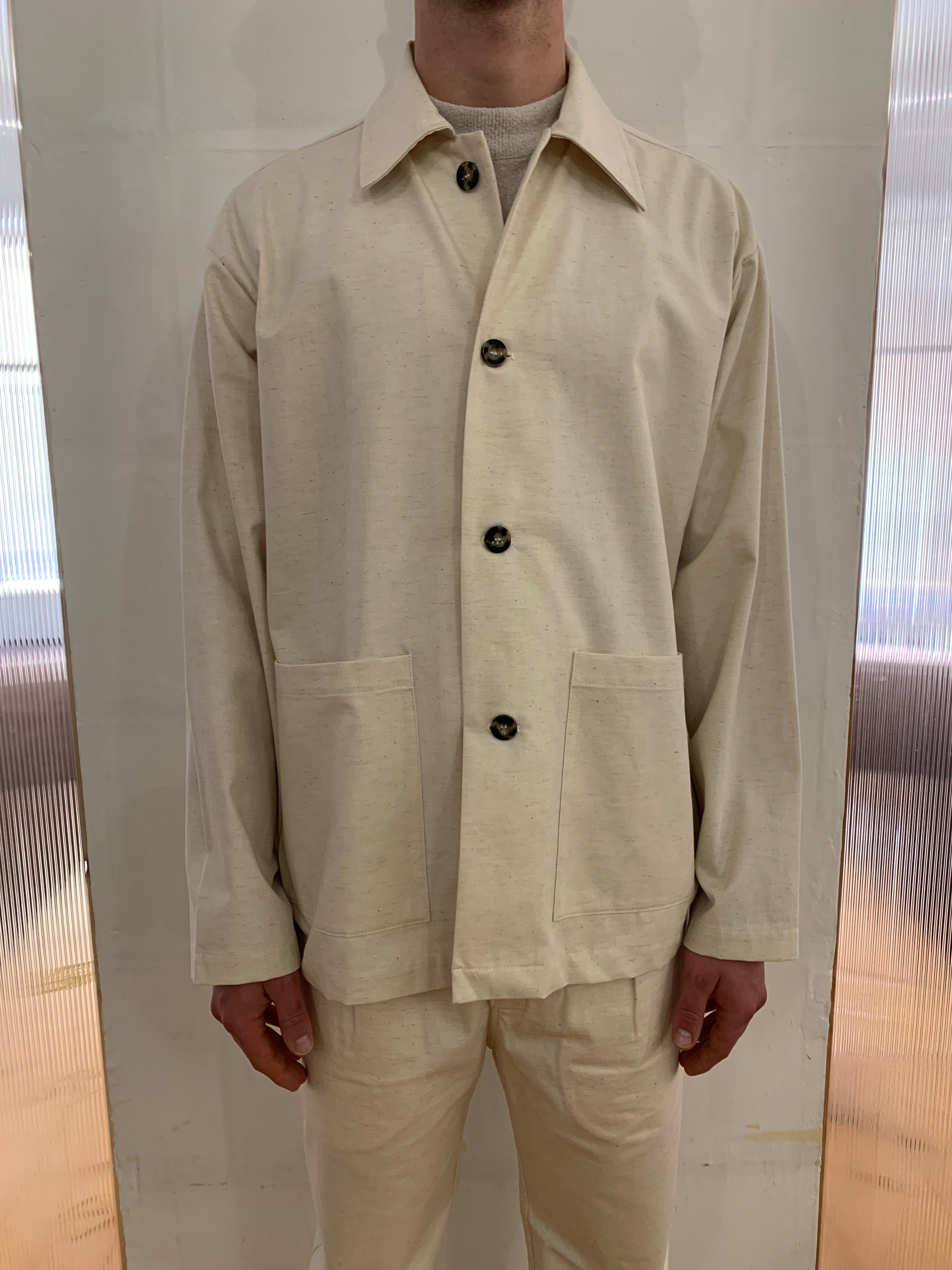 TISSERAND - AIR WIDE JACKET - Cotton Bourette Natural
