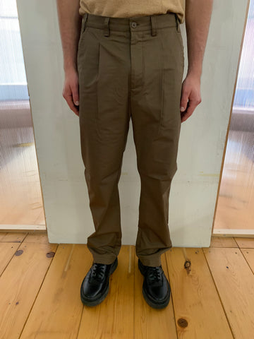 SPECTACULAR BID - AIR TROUSERS - Soft Cotton Brown Kaki