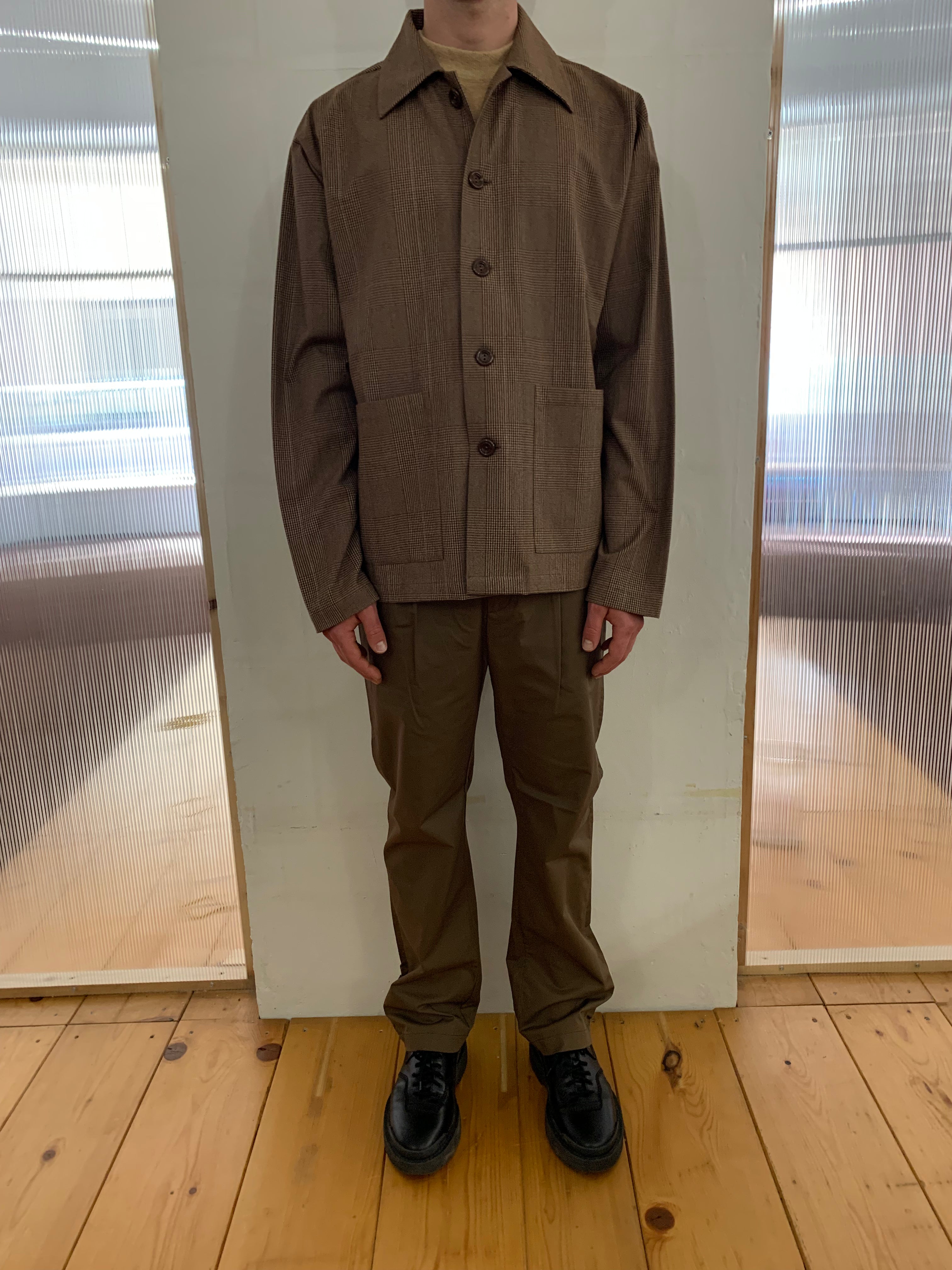 SPECTACULAR BID - AIR TROUSERS - Soft Cotton Brown Kaki