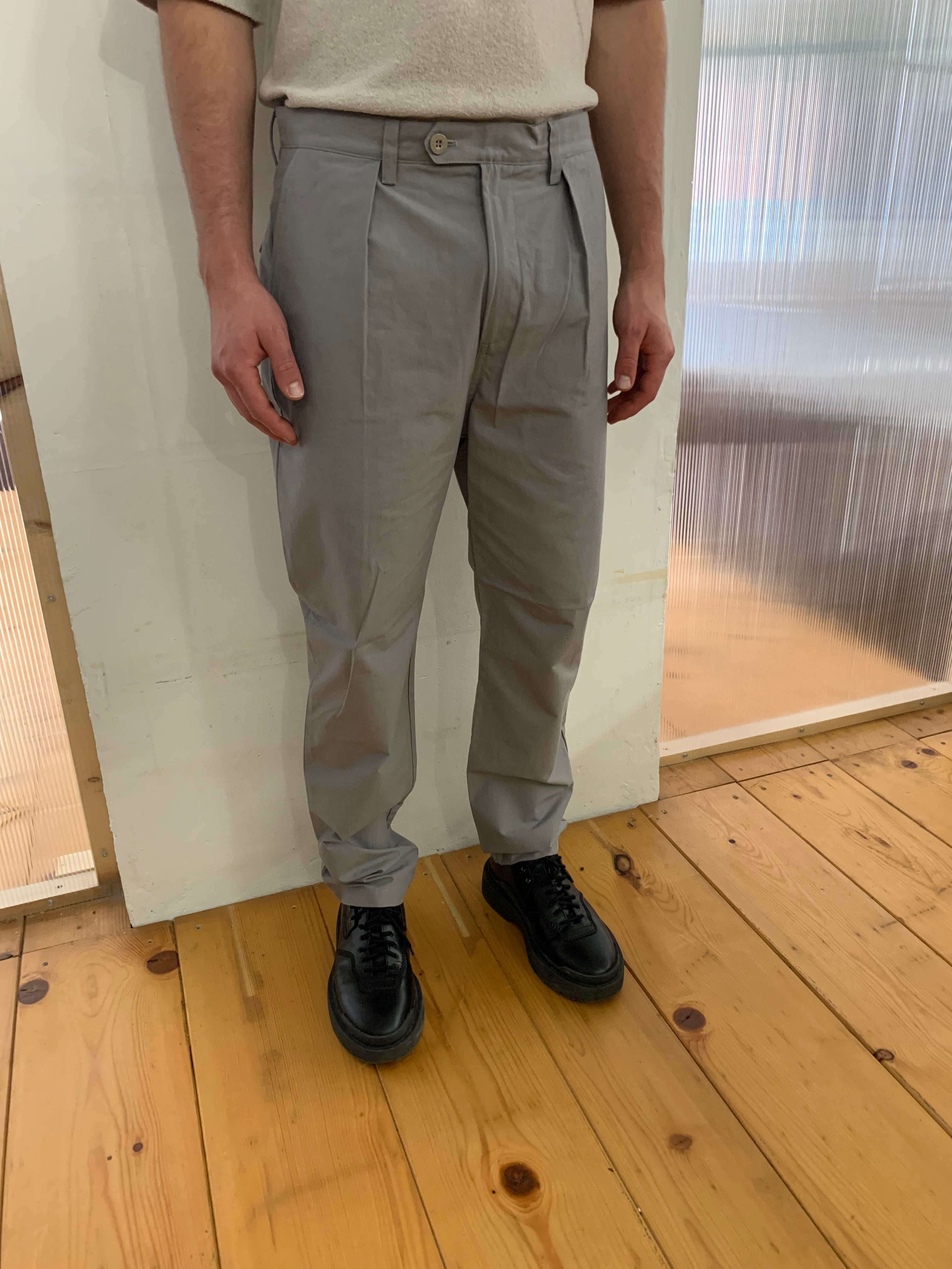 COMANCHE - CLASSIC TROUSERS - Canvas Cotton Grey