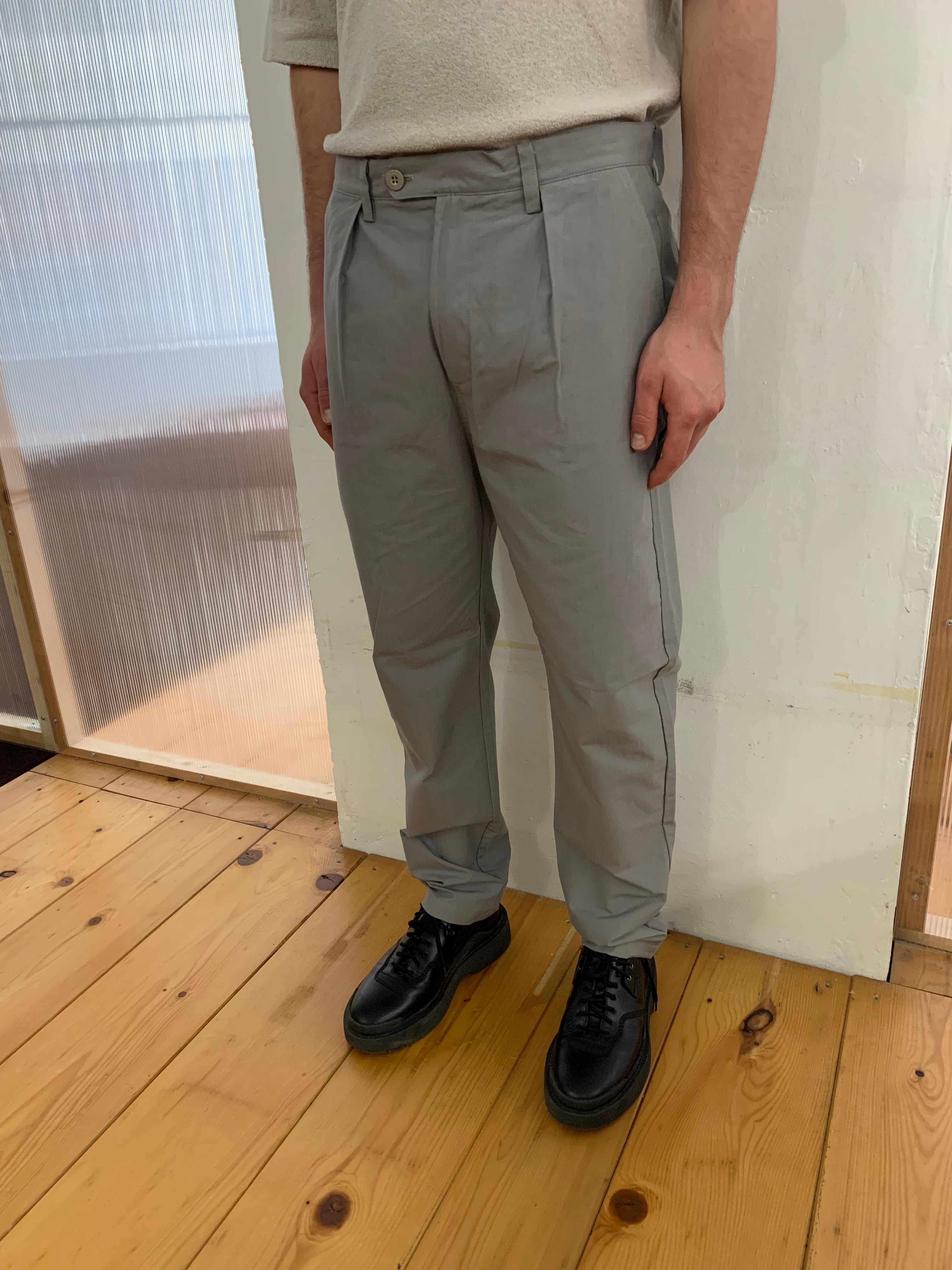 COMANCHE - CLASSIC TROUSERS - Canvas Cotton Grey