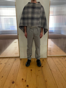EASTWOOD - WOOL PONCHO - CHECK GREY