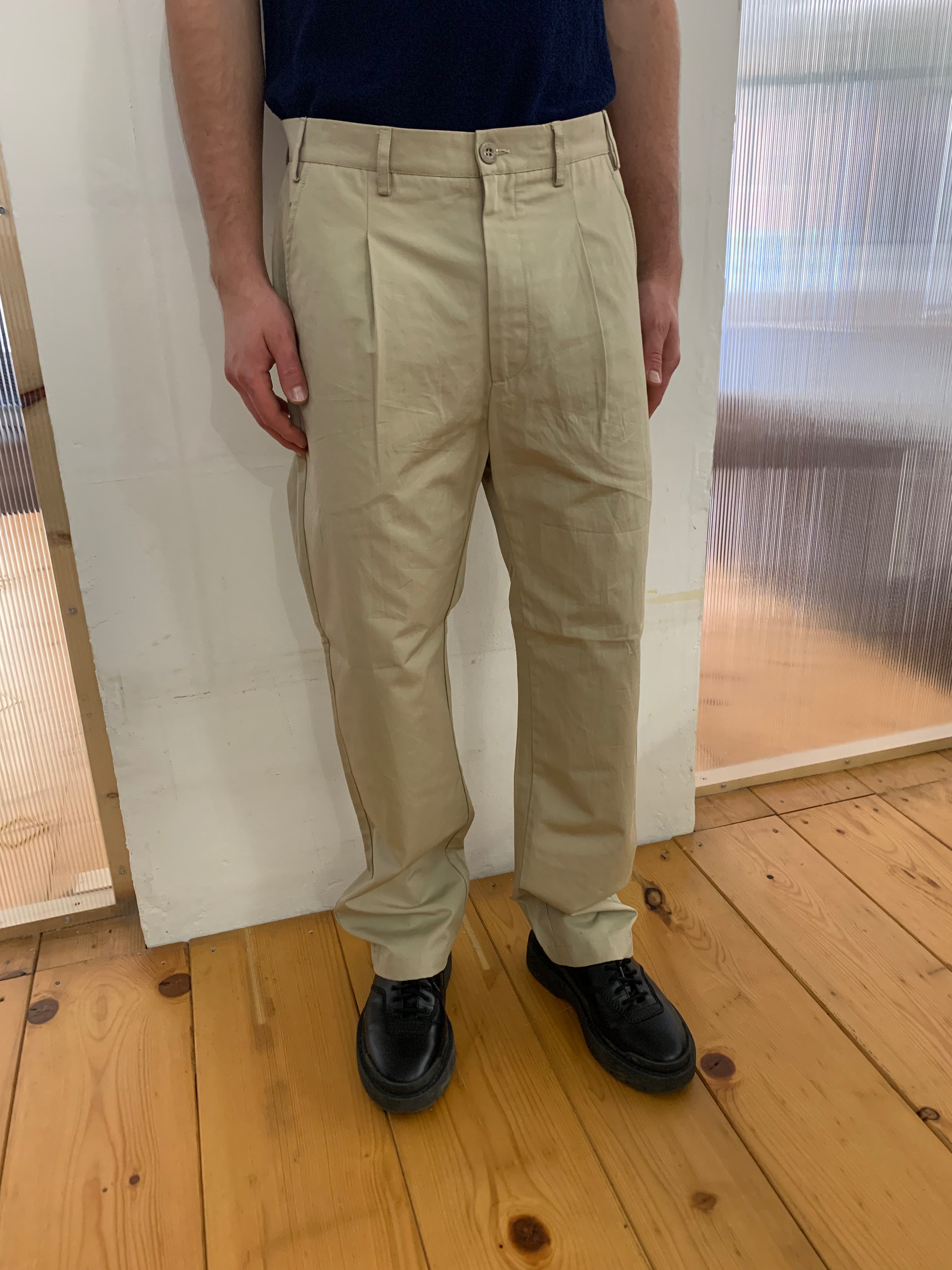 SPECTACULAR BID - AIR TROUSERS - Drill Cotton Beige