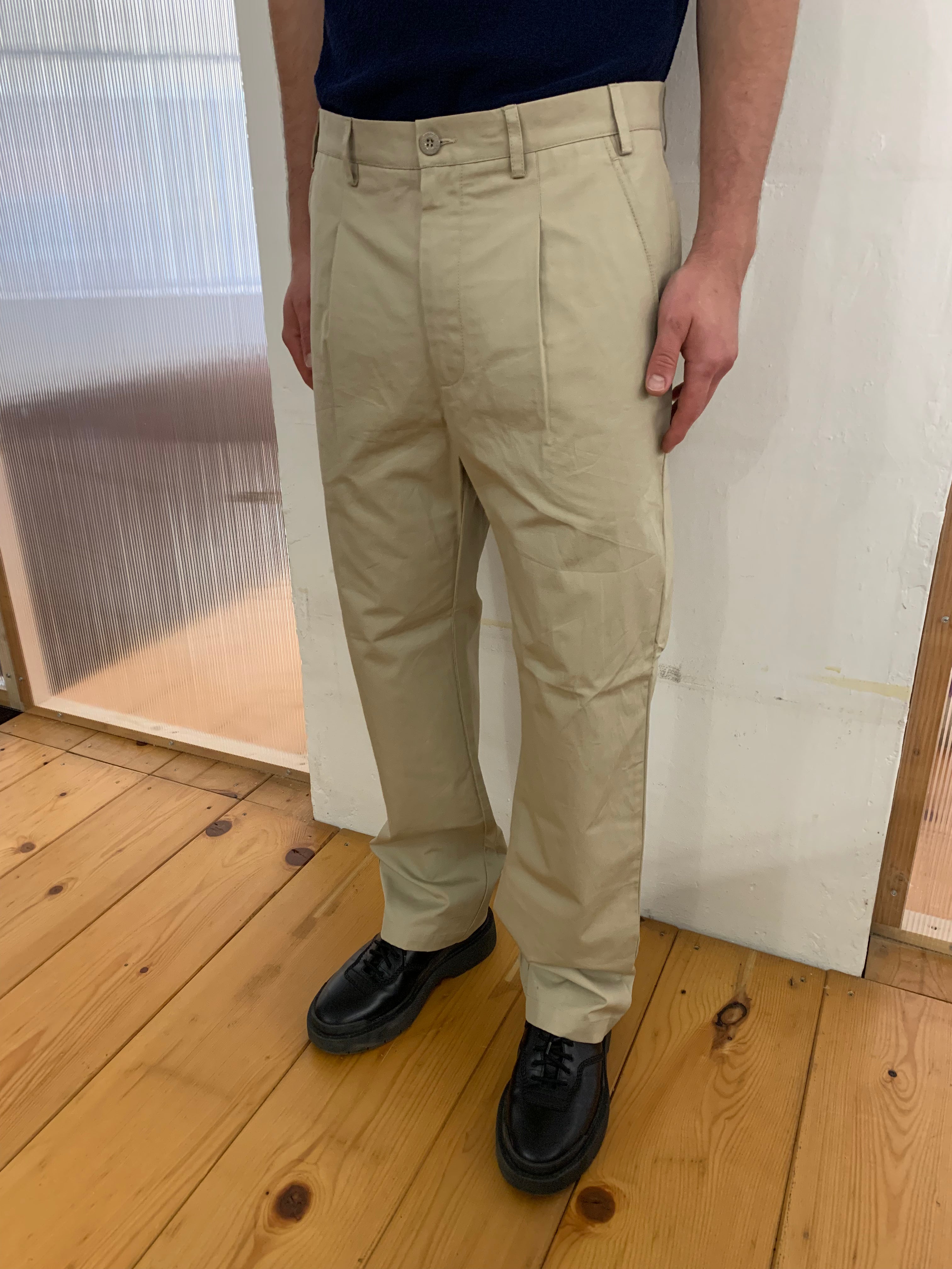 SPECTACULAR BID - AIR TROUSERS - Drill Cotton Beige