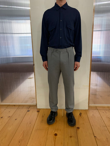 COMANCHE - CLASSIC TROUSERS - Seersucker Grey
