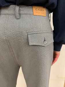 COMANCHE - CLASSIC TROUSERS - Seersucker Grey