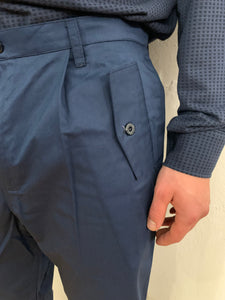 TYSON - ORIGINAL CAMO TROUSERS - Drill Cotton Blu/Navy